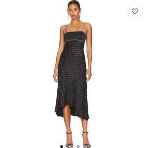 NWT Revolve L’Academie Emme Midi Dress in Black XS
